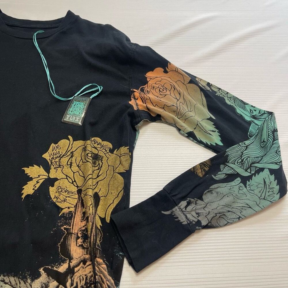 NWT True Love False Idols Black Long Sleeve Shirt Size Large New - Picture 3 of 13